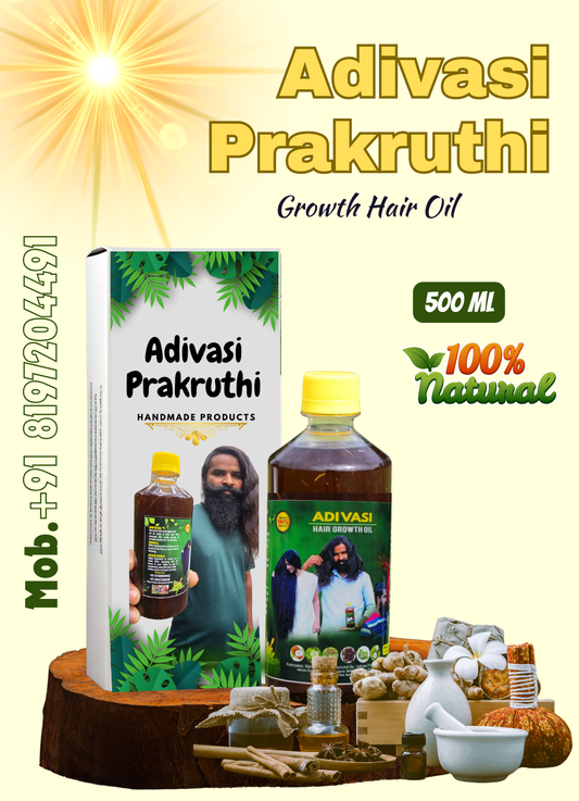 500ml Adivsi Prakruthi Hair Growth Oil