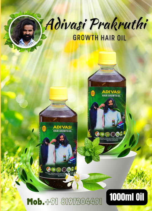 1000ml Adivsi Prakruthi Hair Growth Oil