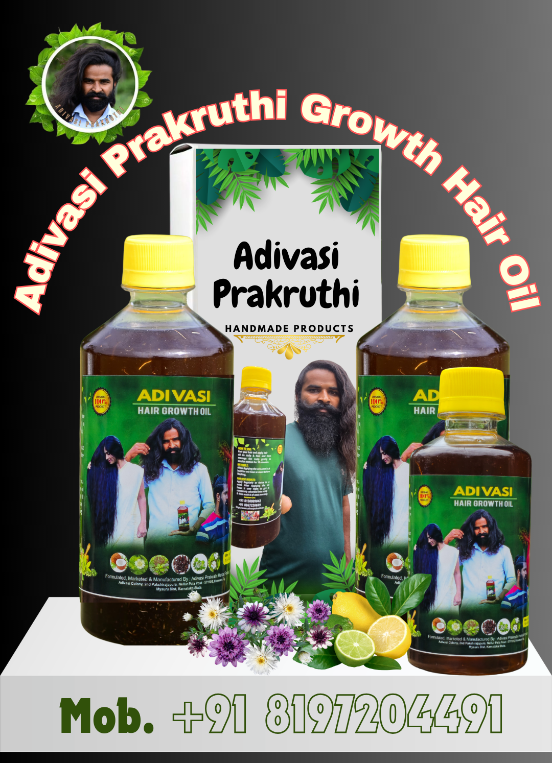 Adivsi Prakruthi Hair Growth Oil