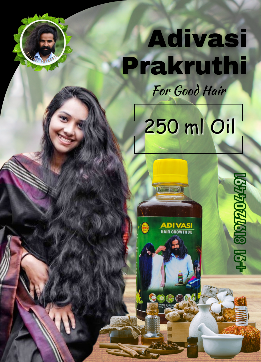 Adivsi Prakruthi Hair Growth Oil
